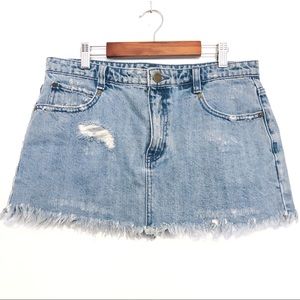 Free People cutoff mini skirt